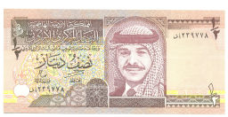 Банкнота 1/2 динара 1997 года Иордания