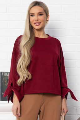 Джемпер с завязками Твист (бордовый) Б14867-10М