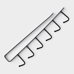 Держатель кухонный подвесной Доляна, на 6 предметов, 1.5×26×7 см, чёрный