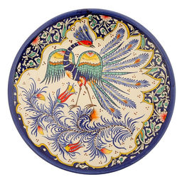 Ляган узбекский Риштанская Керамика «Жар-птица», d=41 см, МИКС