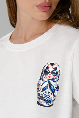 Арт. 31140 Футболка женская Россия 44-50 (4 шт) Цвет:молочный - Калинка фото 26