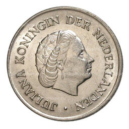 Монета 25 центов 1966 года Нидерланды