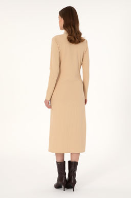 Женское трикотажное платье песочного цвета Неожиданная скидка в корзине - U.s. polo assn фото 4