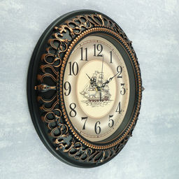 Часы настенные интерьерные «Фрегат», бесшумные, плавный ход, d=40 см, от батарейки 1хАА