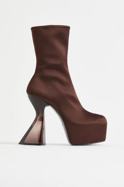 Botas de saten con plataforma - H&m фото 6