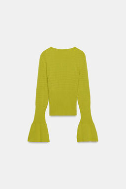 POINTELLE FLARED SLEEVE JUMPER - Zara фото 13