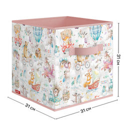 Набор коробов стеллажных без крышки, 2 шт., 31*31*31 см, розов., ПУТЕШАСТИКИ, шт - Valiant фото 2