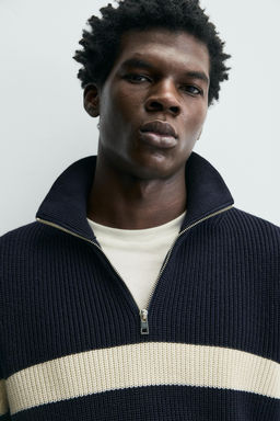 PURL KNIT QUARTER-ZIP JUMPER - Zara фото 5
