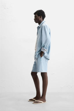REGULAR FIT DENIM SHIRT - Zara фото 4