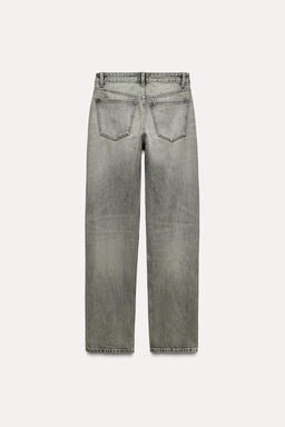 TRF STRAIGHT-LEG MID-RISE JEANS - Zara фото 8