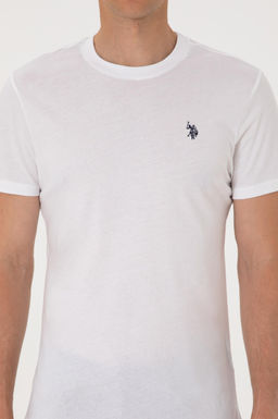 Erkek Regular Fit Bisiklet Yaka Beyaz Basic Ti__rt Sepette S_rpriz _ndirim - U.s. polo assn фото 6