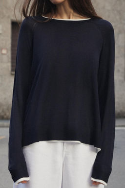 DOUBLE-EFFECT KNIT JUMPER - Zara фото 7