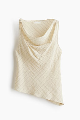 Top asim?trico con escote drapeado