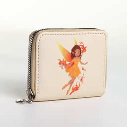 Кошелёк на молнии «Фея огня», отдел для карт, для монет, бежевый