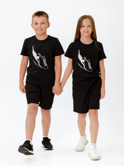 Шорты Школа без шнура, цвет Черный, состав 74% х/б, 20% пэ, 6%лайкра