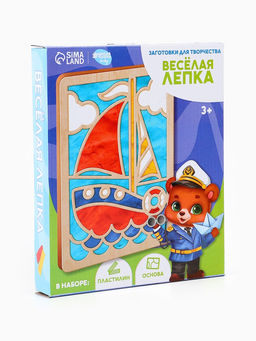 Картина пластилином «Кораблик», набор для творчества