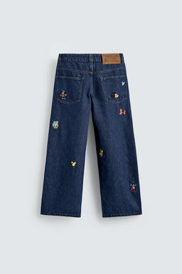 EMBROIDERED WIDE-LEG JEANS HARRY LAMBERT FOR ZARA X DISNEY  фото 2