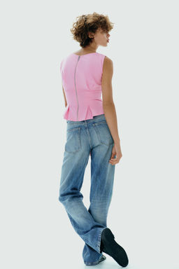 PLEATED ZIP T-SHIRT - Zara фото 5