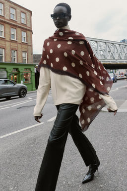 POLKA DOT PRINTED SCARF - Zara фото 2