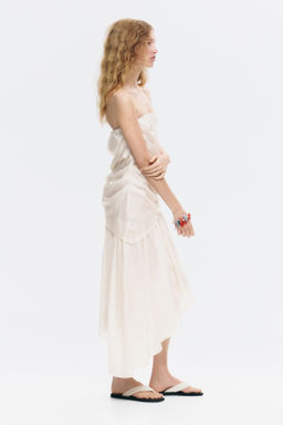 Vestido bandeau drapeado - H&m фото 3