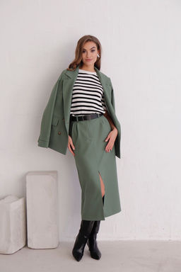 11721 Юбка миди-макси в приглушённом зелёном - Martichelli фото 4