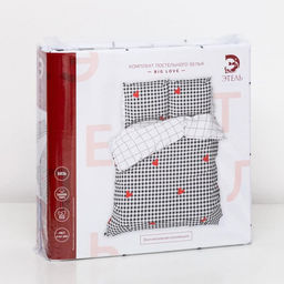 Постельное белье Этель дуэт Big love 143*215 см - 2 шт, 240*220 см, 70*70 см -2 шт  фото 5