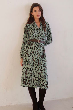 Платье-рубашка с английским воротником принт - Martichelli фото 138