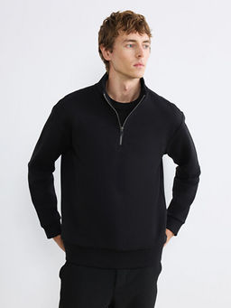 Dik Yaka Erkek Sweatshirt