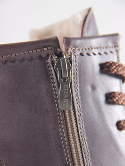 Ботинки 319.PODYUM141br.Вакса коричневая/шерсть