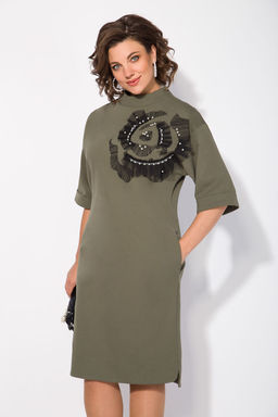 Платье Liliana 1464 хаки  фото 2