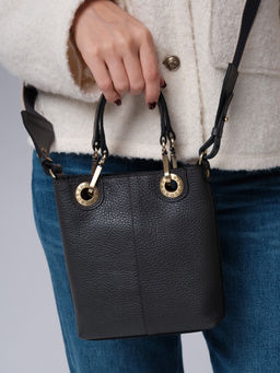 Сумка кожаная кросс-боди Deboro 30347 темный лес