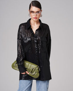 Рубашка с пайетками