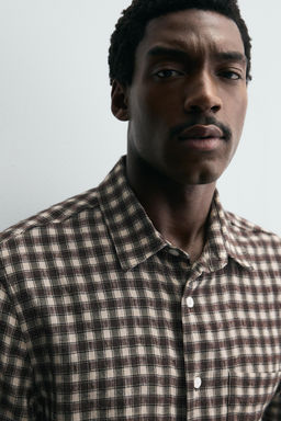 CHECK SHIRT WITH POCKET - Zara фото 8