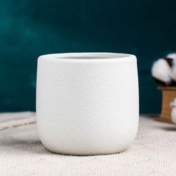 Горшок для цветов «Мистер» керамический, 600 мл, d=8.5 см, 10×9.5 см, белый