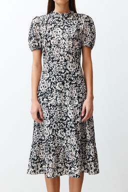 TRENDYOLMILLA Ac?k Mavi Cicekli A Kesim F?rf?rl? Midi Dokuma Elbise TWOSS20EL0894  фото 5