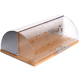 24194 Хлебница 39х28см нерж.сталь + БАМБУК МВ (х4)