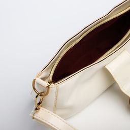 Сумка-багет на молнии, цвет белый - Simaland фото 6