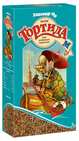 ТОРТИЛА-М, корм для водяных черепах, коробка 902
