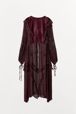 COMBINED GEORGETTE SEQUIN TOP - Zara фото 6