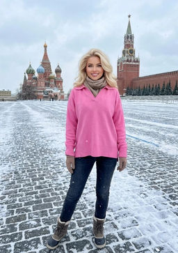 K13315 Джемпер (вязаный трикотаж) РОЗОВЫЙ