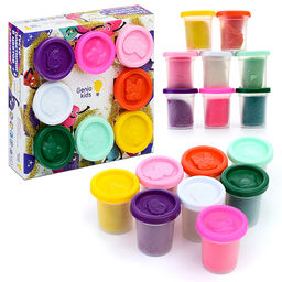 Набор для лепки "Тесто-пластилин с блестками" 8 цветов