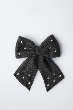 ELASTIC HAIR TIE WITH RHINESTONE BOW CLIP - Zara фото 4
