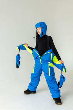 Шапка-ушанка зимняя мембранная, синяя - Inzibe фото 6