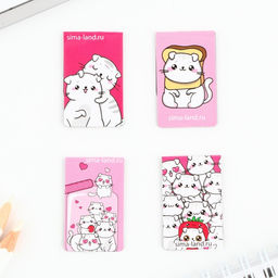 Цена за 4 шт. Магнитные закладки мини, 4 шт. «Самой милой»