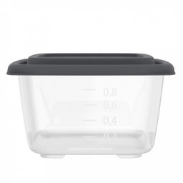 Контейнер для продуктов Гурман 1,1л, 19,4х13,1х7,5см, полипропилен, графит, подходит для СВЧ и заморозки (Россия) - Домашняя Мода фото 3