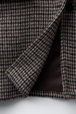 LONG CHECKED WOOL COAT - Zara фото 8