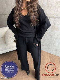 Костюм женский тройка майка брюки и кардиган - Bruno фото 4