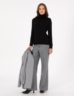 Siyah Slim Fit Basic Kazak - Pierre cardin фото 4