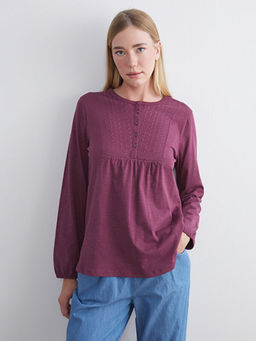 Bisiklet Yaka Nak??l? Bluz