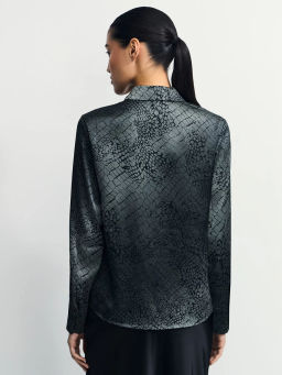 Атласная блузка с принтом / Zarina